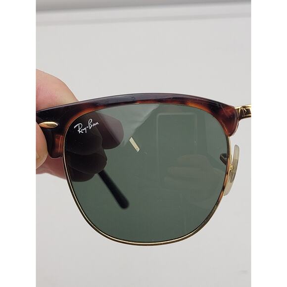 Ray-Ban Clubmaster Classic Sunglasses RB3016 | Tortoise Shell Frame Green Lenses - Picture 8 of 11